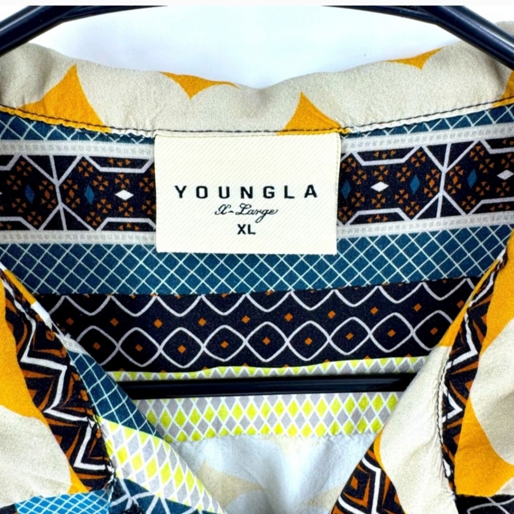 YoungLA  Multicolor Geometric Men's Shirt - Picture 5 of 5